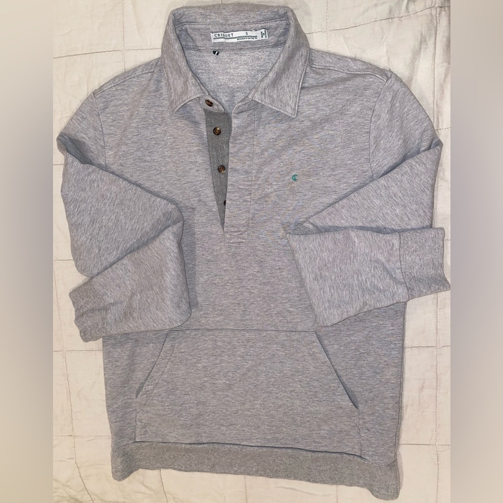 Criquet Light Gray Polo Sweatshirt
